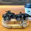Creative Military Police Car Toy Keychain Pendant Simulation Tank Car Fun Pull Back Car Stress Relief Toy Bag Hanging Small Gift
