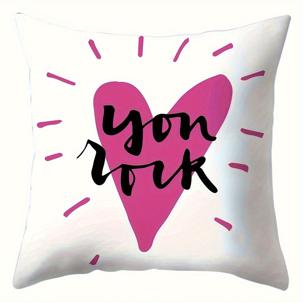 Home Decor Love-Themed Inspirational Pillow Covers Pattern Cushion Cover Suitable For Sofa Bedroom Car Pillow Cover