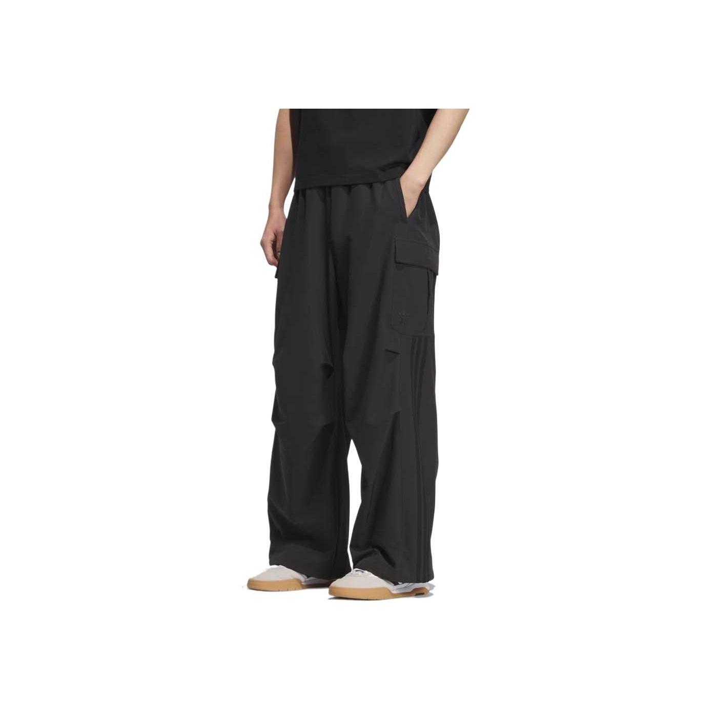 adidas Originals Unisex Loose Fit Woven Cargo Track Pants Black KD0949 XL