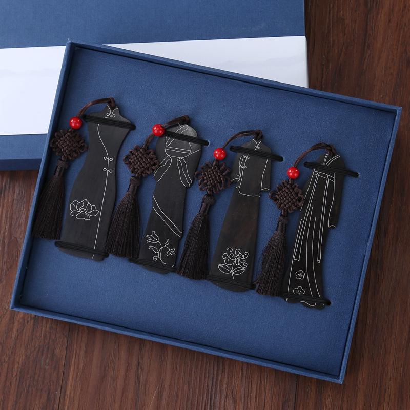 Rosewood Bookmark: Retro Chinese Style Gift for Students - Artistic Ancient Design, Custom DIY Option
