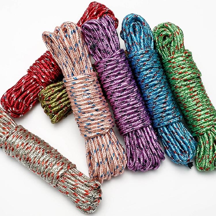 Multifunctional Double Color Option Nylon Clothesline Heavy Duty Antislip DesignTent Rope For Camping Wind Protections
