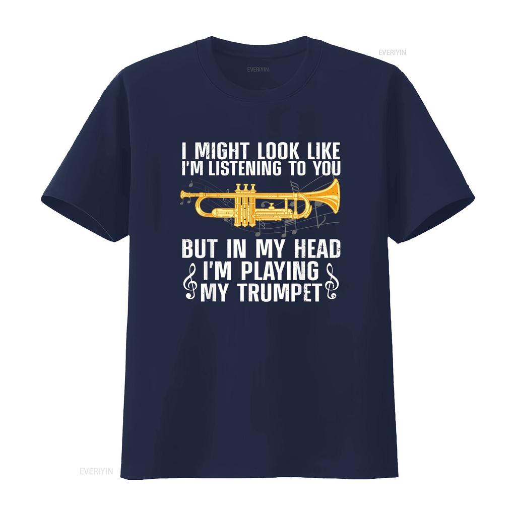 Cool Trumpet For Player Marching Band Geek T Shirt vintage Washed Stretched Stylish Versatile Top For Everyday Wear Comfortable