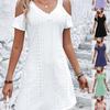 2026 Damen Stilvolles Off-Shoulder Sommerkleid mit kurzen Ärmeln - Europäisches & Amerikanisches Schlankheitsdesign