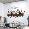 Creative Kitchen Wall Stickers, Spice Bottle Chili Pepper Decor, Self-Adhesive Wall Art for Living Room Bedroom Home Decoration