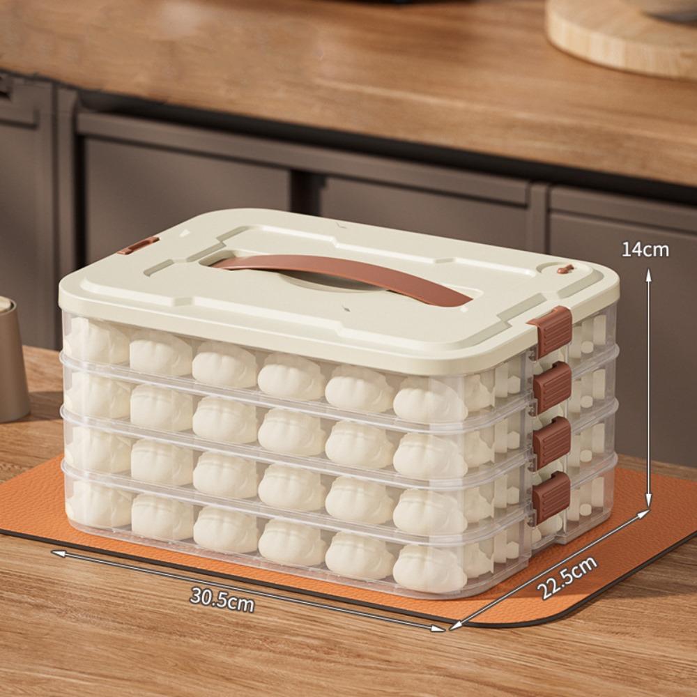 Multi-Layer Dumpling Storage Box Fresh Keeping 1/2/3/4/ Layers Freezer Box Large Capacity Sealed Food Storage Container