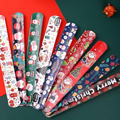 1Pc Weihnachten Schneemann Elch Slap Armbänder Weihnachten Party Kinder Geschenke Dekoration Armband Kinder Favor Spielzeug