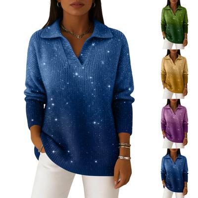 Lässiger und modischer Damen-Strickpullover mit langen Ärmeln in verschiedenen Farben