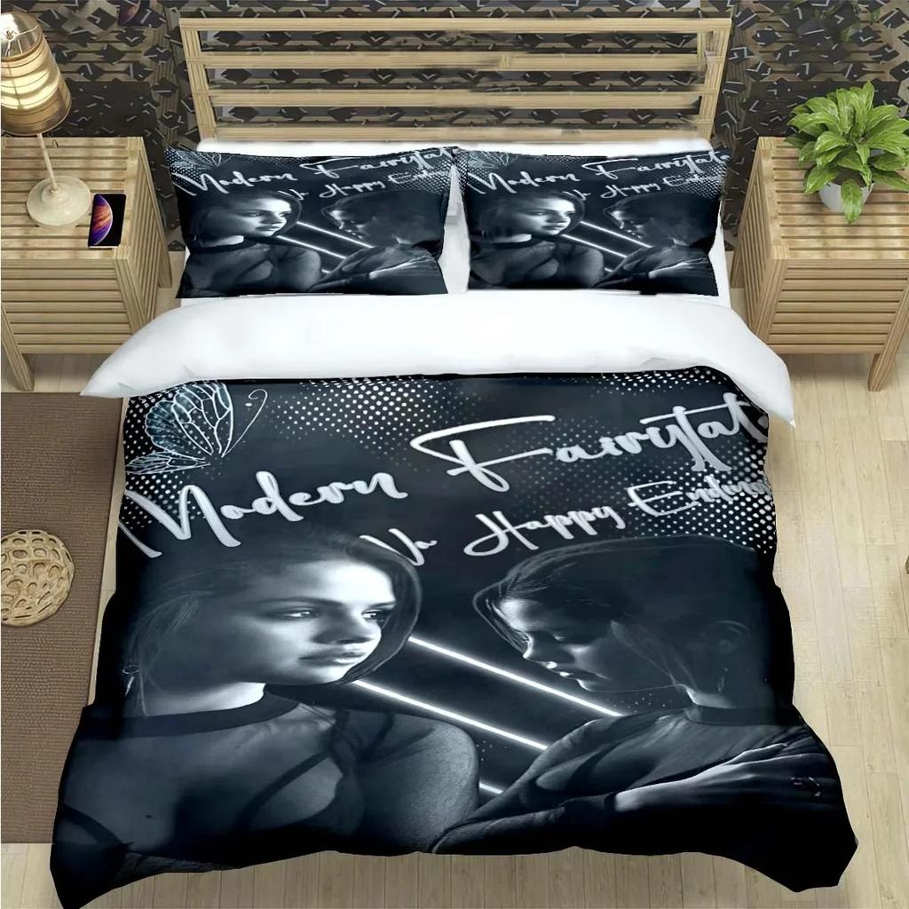 Berühmte Sängerin S-Selena G-Gomez Druck Bettwäsche Sets Bettwaren Set Bettbezug Bettdecke Set Bettwäsche Set Luxus Geschenk