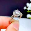 New Luxury  Color Wedding Bands Women'S Rings Unique Chain Side Design Fashion Contracted Female Accessories Jewelry