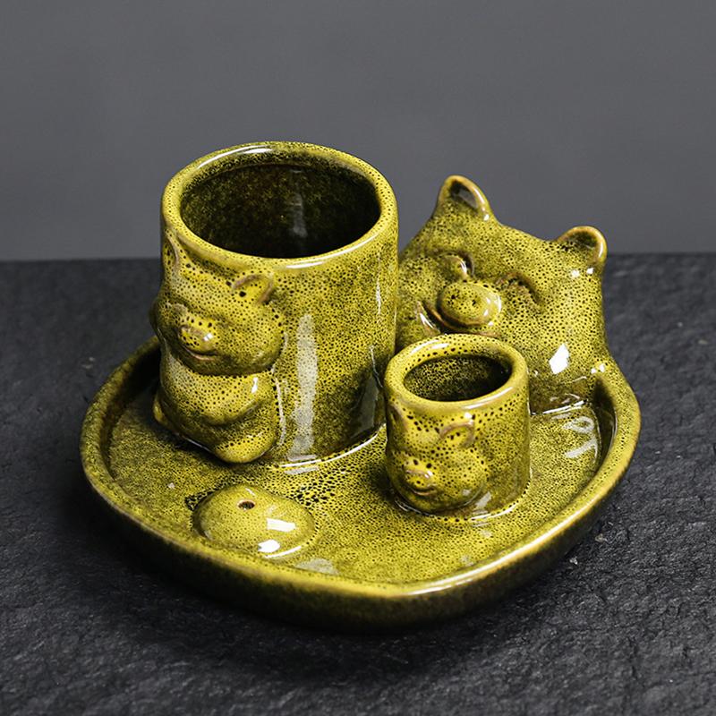 1PC Burner Home Decoration Ceramic For Meditation Piggy Shapes Meditation Sage Holder Living Room Multiple Options Available