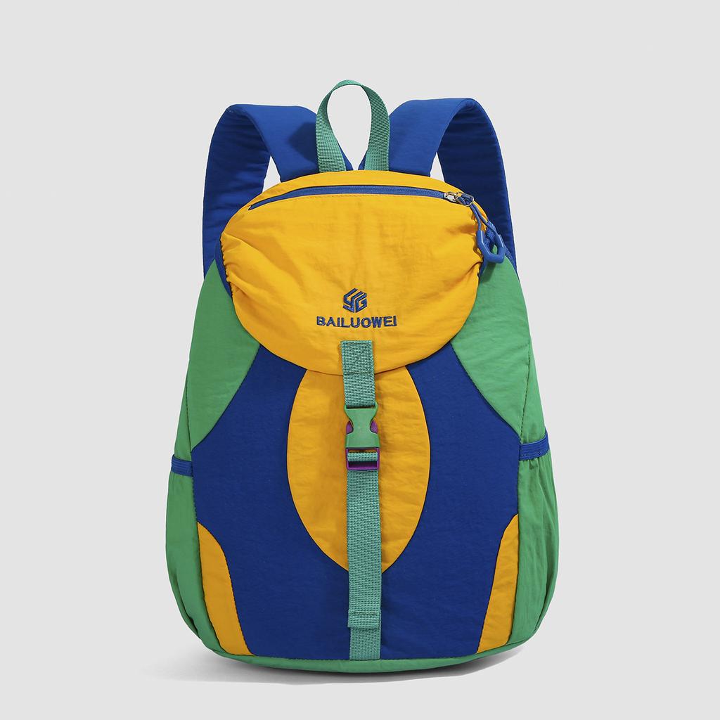 Schoolbag Dopamine Contrast Outdoor Small Backpack Men's and Women's Lightweight Leisure Sports Travel Backpack Daily Commuter Bag