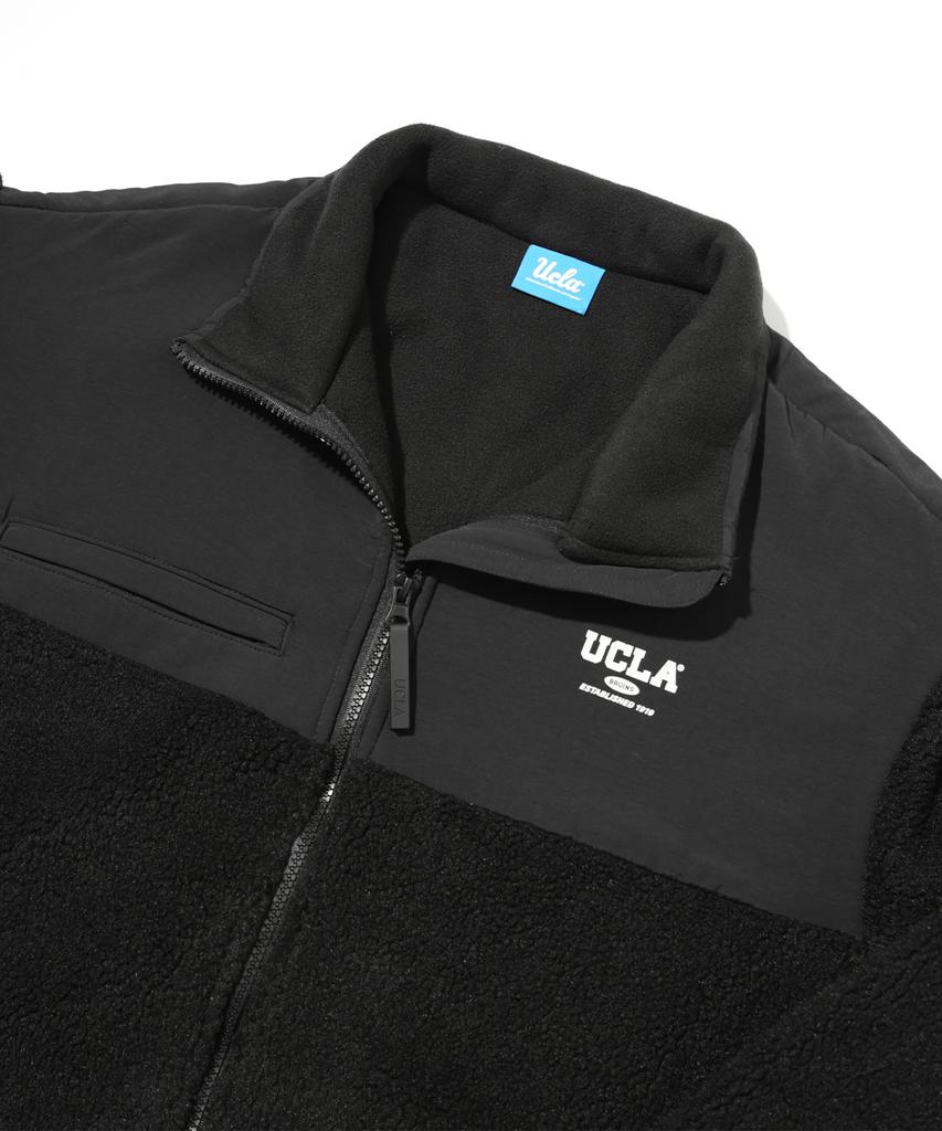 Ucla Unisex Color Block Fleece Jacket [Black] (Uaauj13)