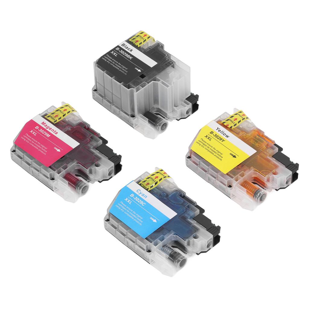 4 Stück Tintenpatrone BK C M Y Reibungslose Ausgabe Klarer Druck Druckpatrone mit Tinte für Drucker MFC J5830DW