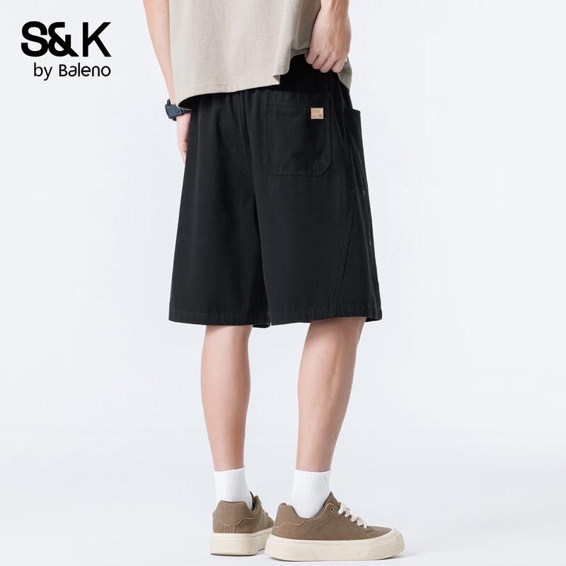 Baleno Men's S&K Series Straight-Fit Cotton Casual Shorts