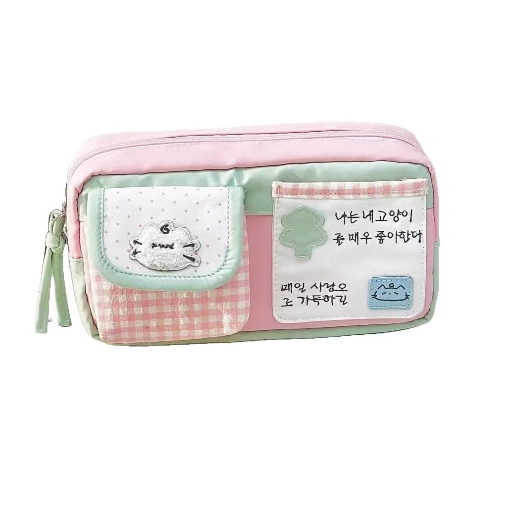Creative Cat Pencil Case For Girls With Fabric Material And Stylish Design