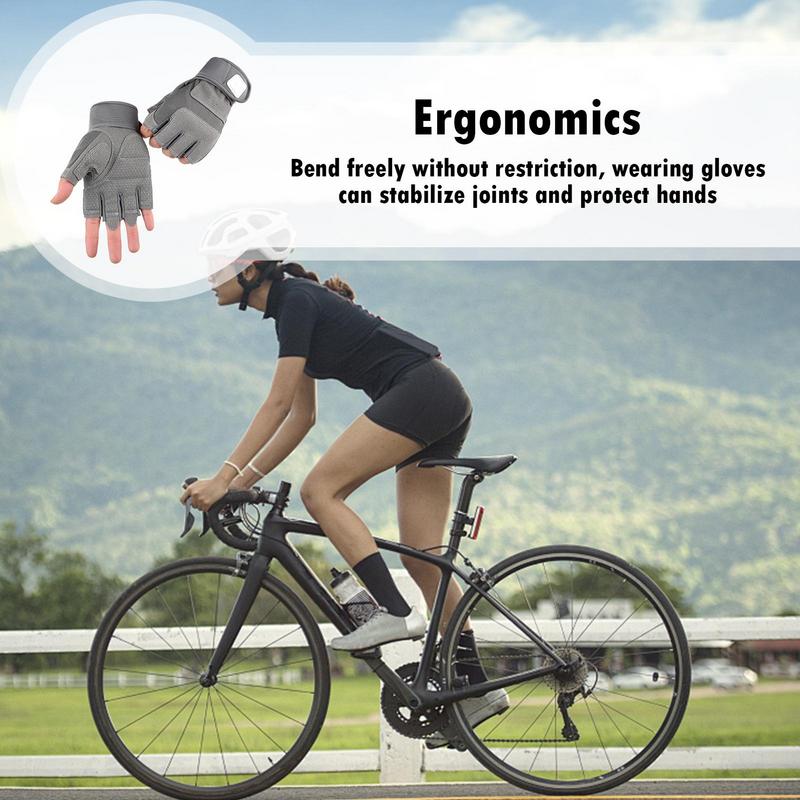 Mens Fingerless Gloves Adjustable Wrist Workout Gloves Anti Slip Reinforced Palm Hand Out Mittens For Hunting Cycling Climbing L чёрный