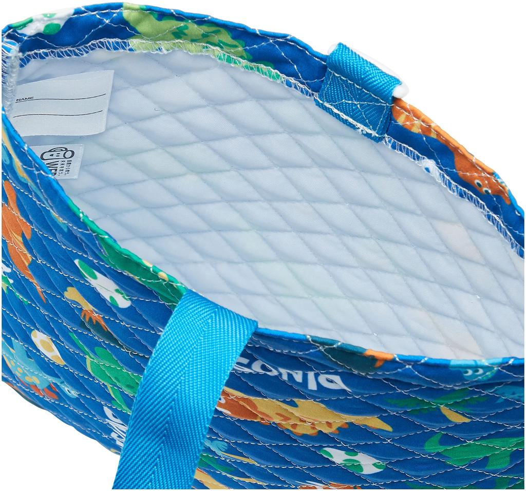 Marushin Piccolino Indoor Shoes Bag with a Wanpachi Dinosaur Perfect for kindergarten and preschool Quilted H29 x W22 x D7cm x x Product Design. boys'