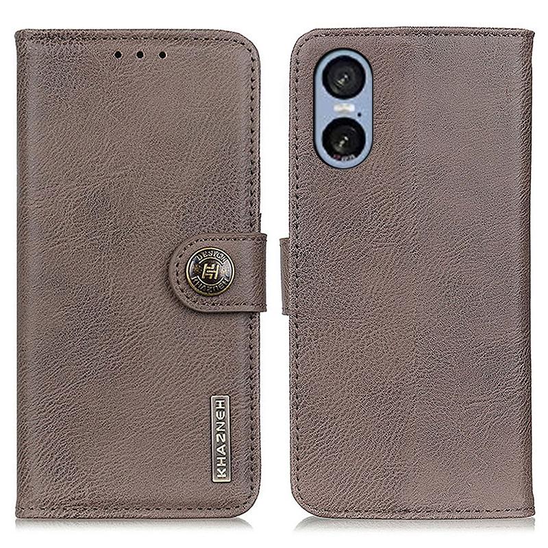 For Sony Xperia 5 VI Wallet Case Cowhide Texture Leather Flip Phone Cover