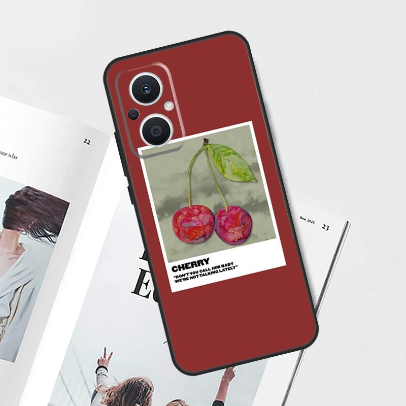 Cherry Cherries Pattern Case For OPPO Reno 15 F 14 13 12 11 10 Pro 14F 13F 12F 11F 8T OPPO Find X9 X8 X5 X6 Pro Cover