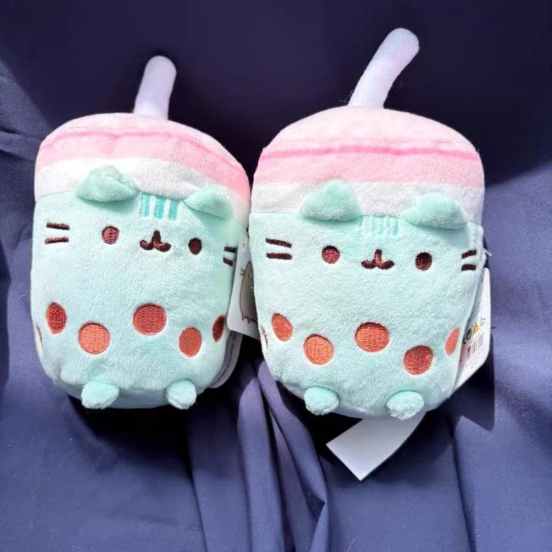 Kawaii Chocolate Cookie Fat Cat Plushie Soft Stuffed Animal Pillow Cat Sandwich Biscuits Ice Cream Doughnuts Pizza Burger Toys