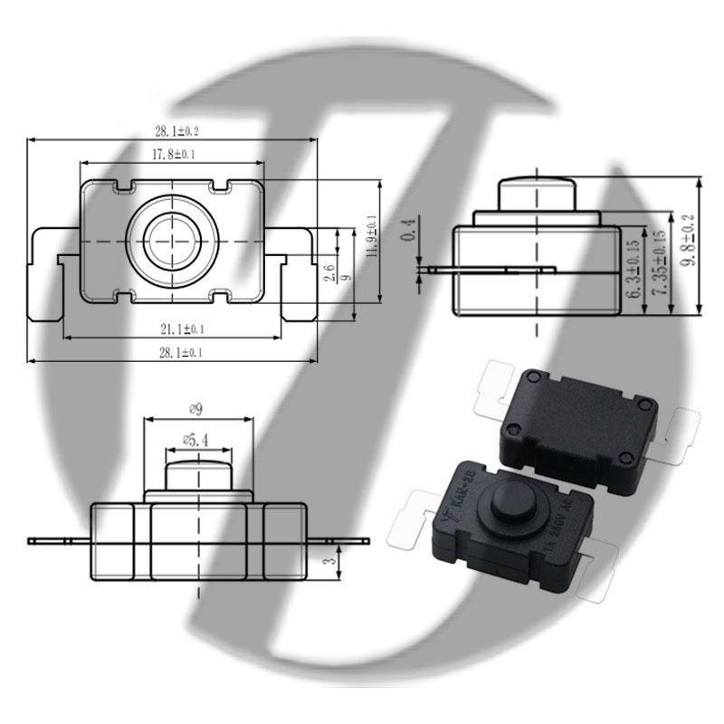 12x12 LED Flashlight Desk Lamp with Self-Locking Power Switch