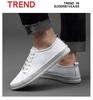 2024 Spring Men's Trendy Genuine Leather Breathable Lace-up Casual Sneakers, Large Size Available