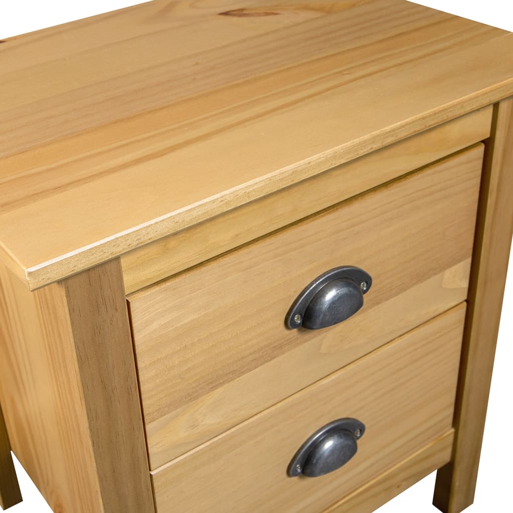 Hill Nightstand 46 x 35 x 49.5 cm Solid Pine Wood