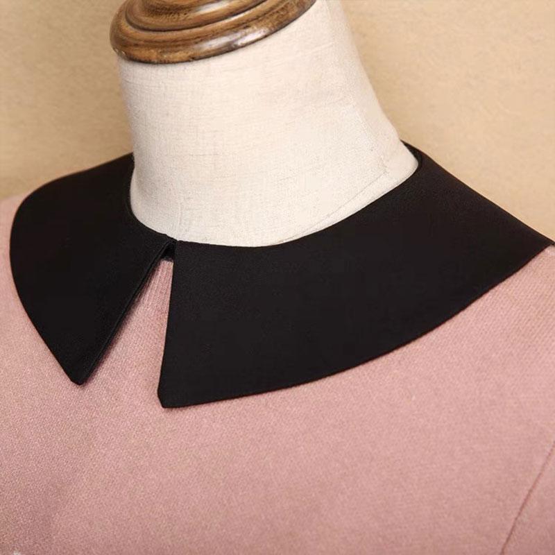 1/2Pcs Lady's Fake Collar Half Shirt Blouse Detachable Dickey False Collar Cute Lapel Round Collar for Women