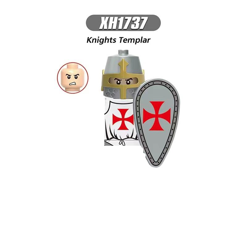 Mittelalterliche Ritter Serie Figuren Bausteine Krieger Soldaten Wachen Löwenherz Krankenhaus Deutscher Ritter Schlacht Hirte Kindergeschenk