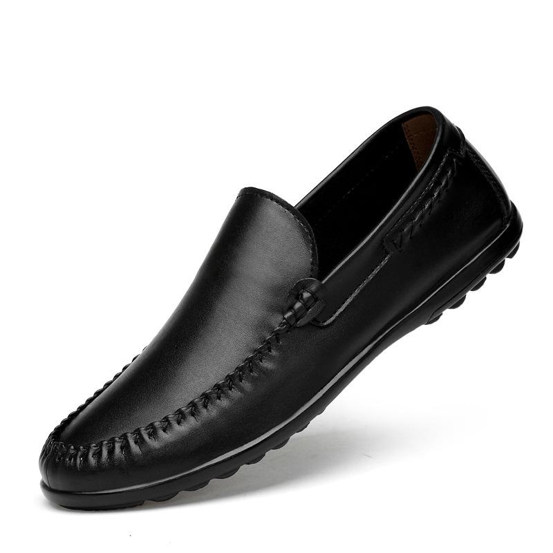 Spring and Autumn Lightweight Loafer Doudou Shoes Casual Fashion Driving Shoes Leather Shoes One Pedal Lazy Men's Shoes