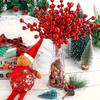 Artificial Berries Christmas Decoration Red Berry Branches for Xmas Tree Party Home Table Ornaments Red Fruit Wreath DIY Gift