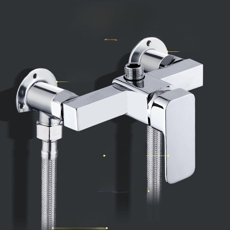 Alloy Shower Head Converter Kit - Concealed to Exposed Installation with Base Accessories and Water Pipe Connector