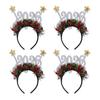 4ks Čelenka s ozdobou vločky, třpytivé číslo 2026, vlasová obruč, brýle, slavnostní vánoční párty doplněk