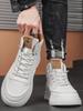 Men's 2026 Spring Autumn High Top Lace Up Casual Sneakers Vintage Versatile Anti Slip Durable Work Trendy Fashion Shoes