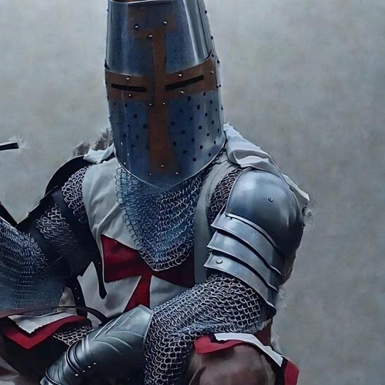 Armadura Medieval Caballero Cruzado Gótico Disfraz de Halloween Cosplay Decoración de Entrada Cuerpo Completo Regalo Medieval