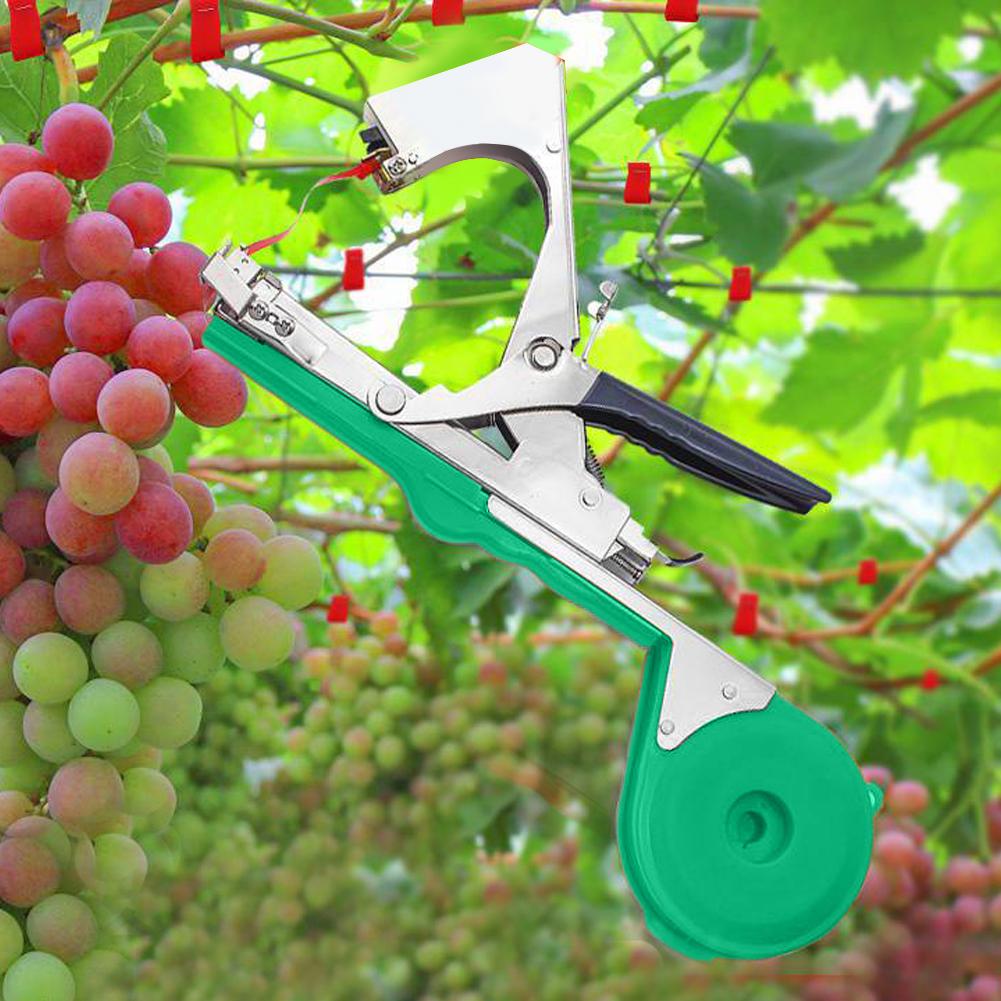 Plant Tying Machine 10 Rolls of Tape Vines Plant Tying Tool Fruit Vegetable Hand Tying Binding Machine Used for Kinds of Plants