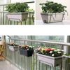 ABS Rectangular Flower Basket Sturdy And Durable Hanging Planter For Balcony Outdoor Gardener Plant