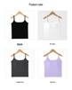 Women's White Camisole with Built-in Bra - Summer Slim Fit Versatile Base Layer