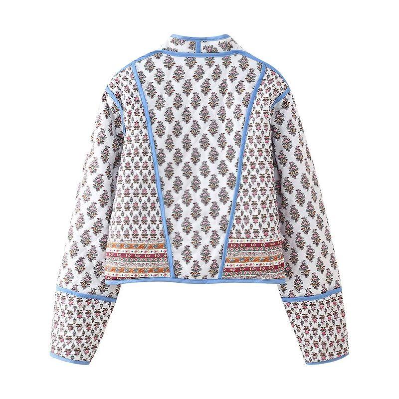Araltay Western Style Women Clothes New Fashion Loose All-Match Temperament Double-sided Wear Chic Print Cotton-padded Jacket Outerwear