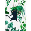 Watercolor Cute Kittens Potted Plant Canvas Print Cartoon Green Plants Animals Wall Art Postes for Modern Living Room Home Decor