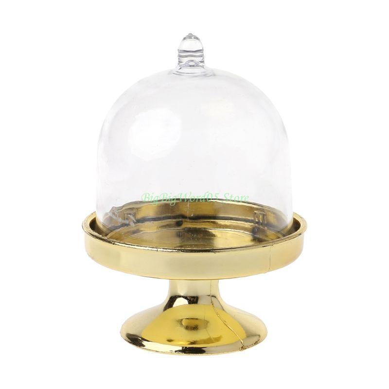 24TE Mini Cake Stand Cupcake Box Wedding Favor Party Plastic Candy Box Transparent