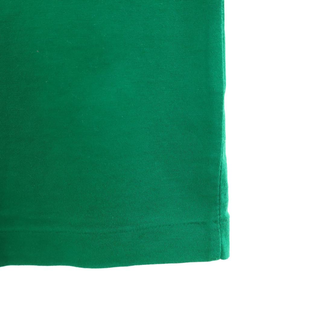 MIKIHOUSE Rückseitiges Logo Kurzarm Henry-Kragen T-Shirt M grün Herren Gebraucht