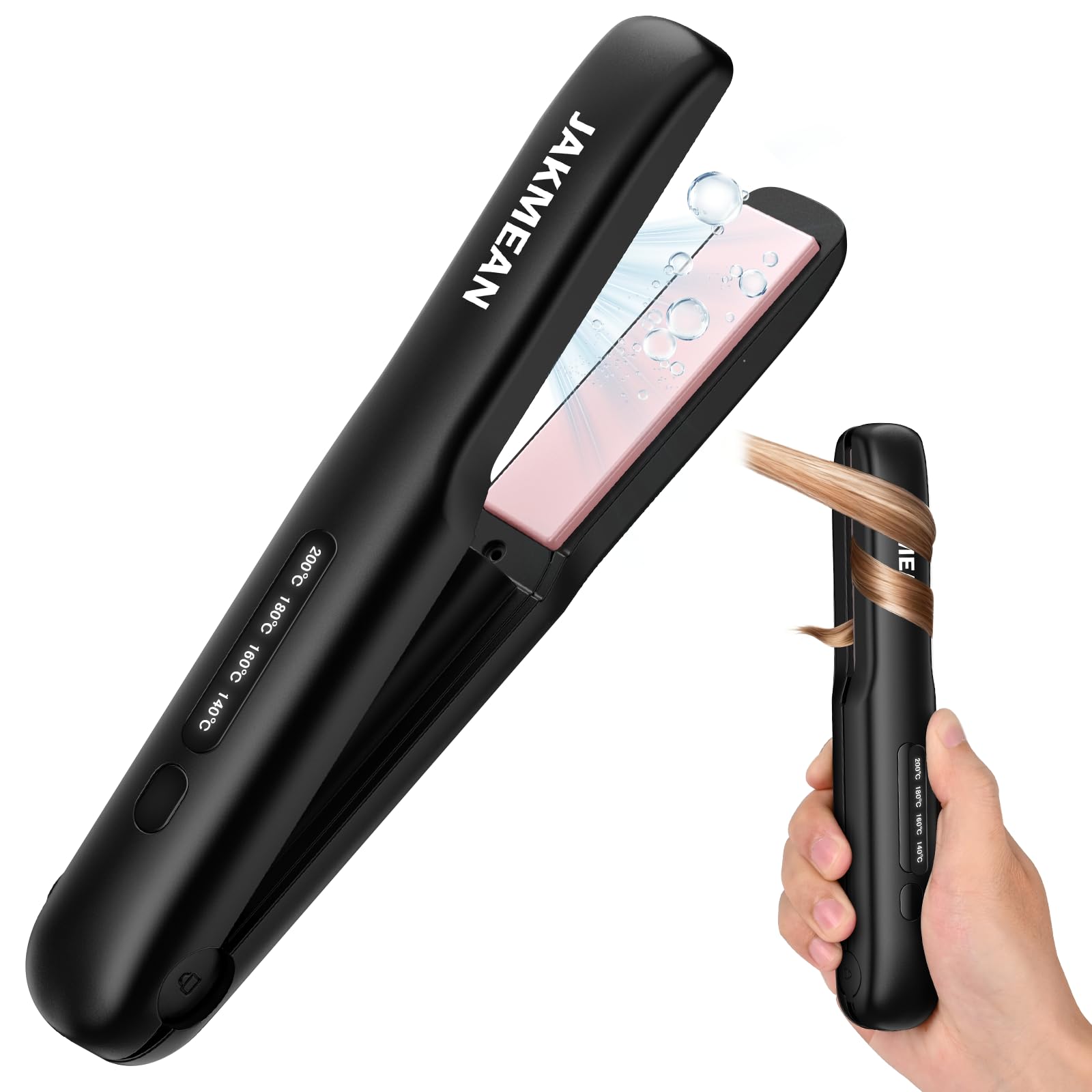 

Cordless Hair 18mm Straightening 4 Temperature Settings to Quick Automatic Operation Compact Ideal for Business and Iron, 2-Way Design, Plates, & чёрный