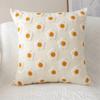 Chic Floral Cushion Cover Daisy Floral 45x45cm White Embroidery Pillow Cover Soft Cozy for living room