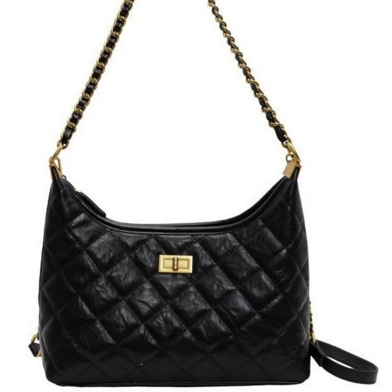 Underarm pleated bag women's new trend fashion pleated diamond shoulder bag high sense