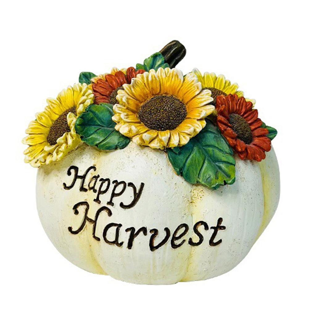 Classic Novelty Fall Pumpkins Decor Artificial Yellow Carved Hand-Made Home Decorative For Desktop Indoor Outdoor Party Props