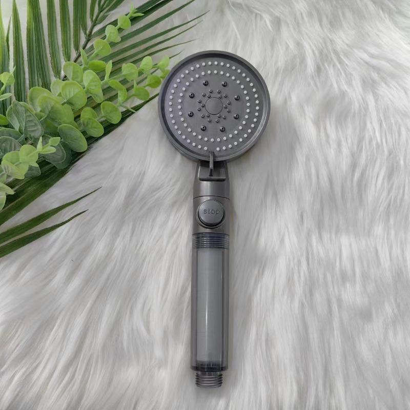 

Черный пятирежимный водостопный многофункциональный набор душевой лейки для ванной комнаты, черный бытовой, большой расход воды, наддув горячей воды C