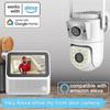 10MP Dual-Lens Wifi Camera Tuya PTZ Outdoor 4K Dual Screen Security Protection IP Cameras Color Night Vision Video Surveillance