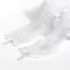 Ruffled Trim Elastic Fairy Shoelaces Wooden Ear Edge Decorative Shoe Laces White Black Sneaker Replacement Strings