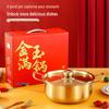 LeChuHeLi Gold Edelstahl Suppen-Hotpot-Set